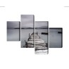 Mehrteiliges Bild Nebliger See