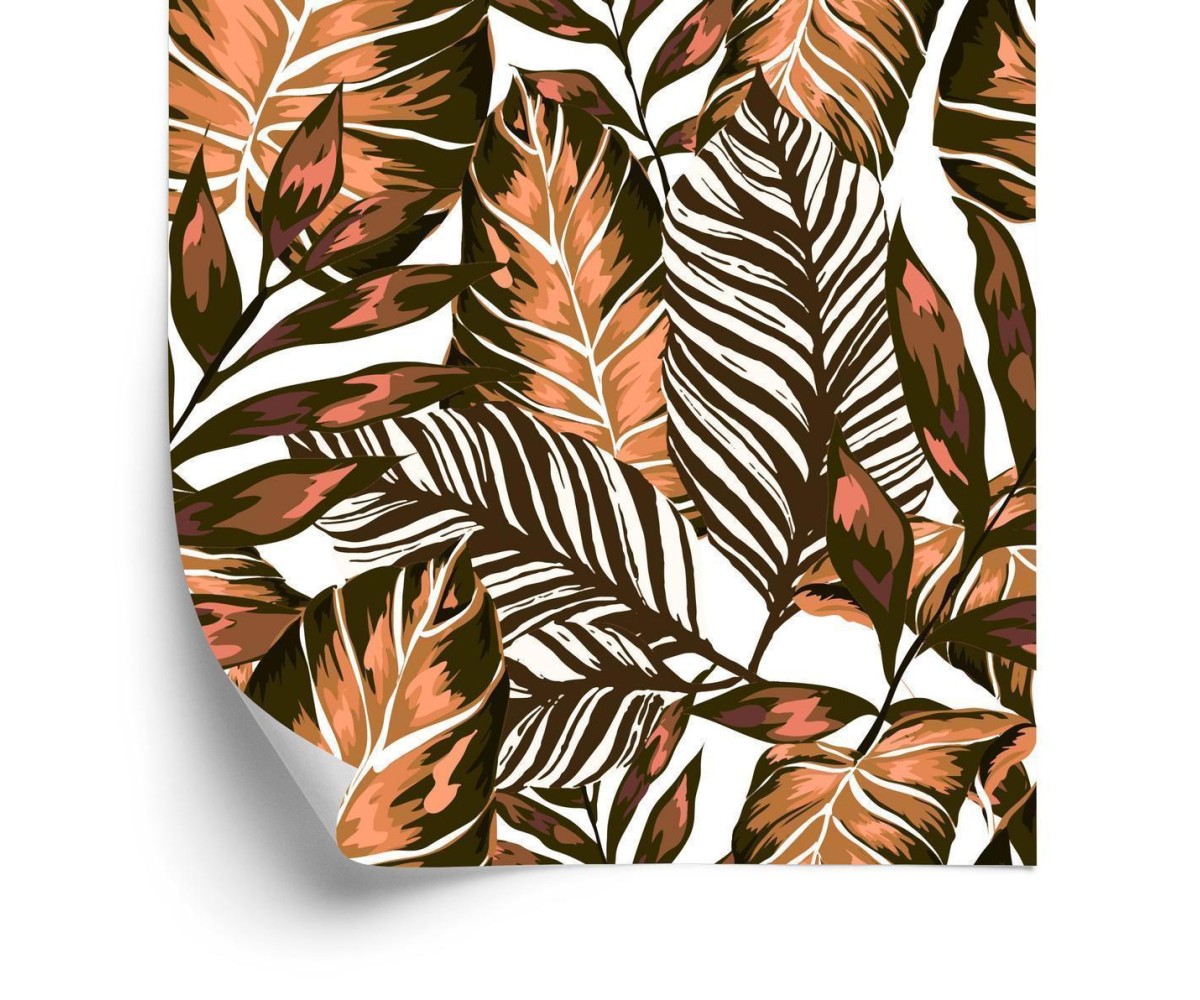 Tapete Blätter Von Passionsfrucht Und Monstera