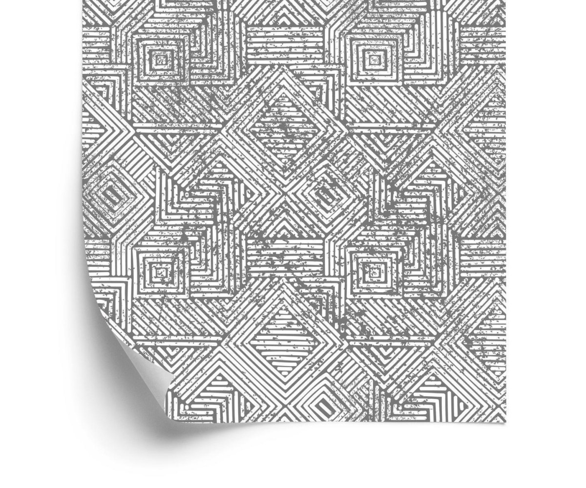 Tapete Geometrisch Im Vintage-Stil