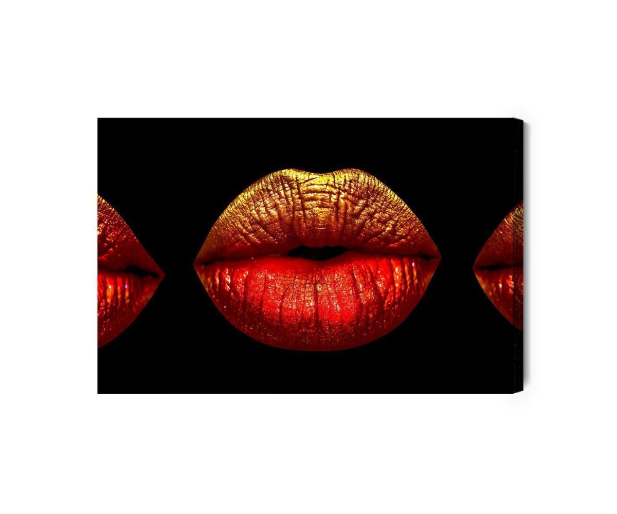 Leinwandbild Gemalte Lippen