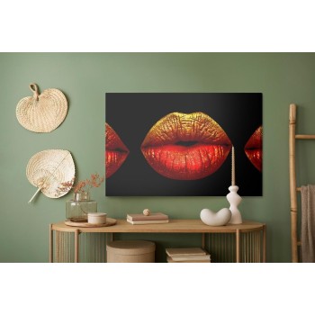 Leinwandbild Gemalte Lippen