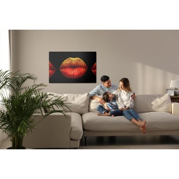 Leinwandbild Gemalte Lippen