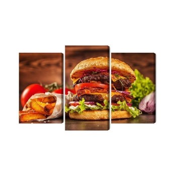 Mehrteiliges Bild Hausgemachter Hamburger