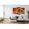 Mehrteiliges Bild Hausgemachter Hamburger