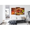 Mehrteiliges Bild Hausgemachter Hamburger