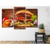 Mehrteiliges Bild Hausgemachter Hamburger