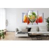 Mehrteiliges Bild Eine Reihe Von Sommercocktails