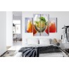 Mehrteiliges Bild Eine Reihe Von Sommercocktails