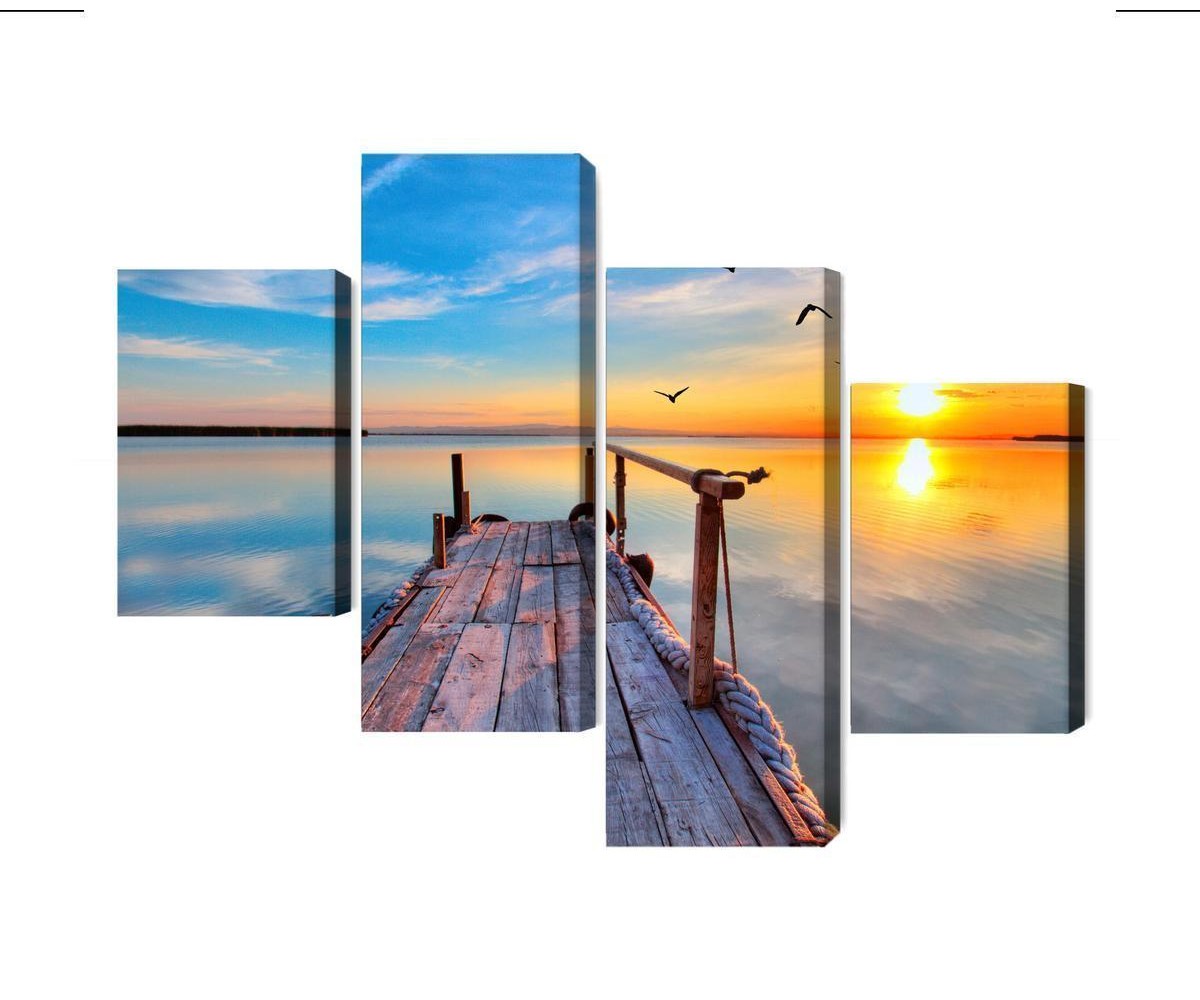 Mehrteiliges Bild Westlich Am See
