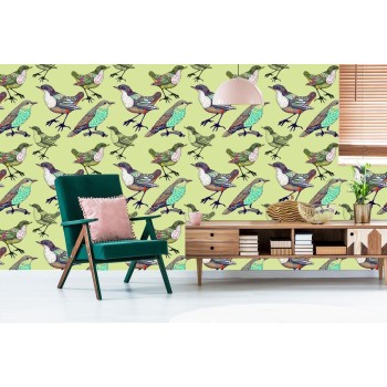 Tapete Bunte Vögel