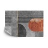 Fototapete Gold Geometric Background Art. Modern Grey Pattern