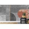Fototapete Gold Geometric Background Art. Modern Grey Pattern