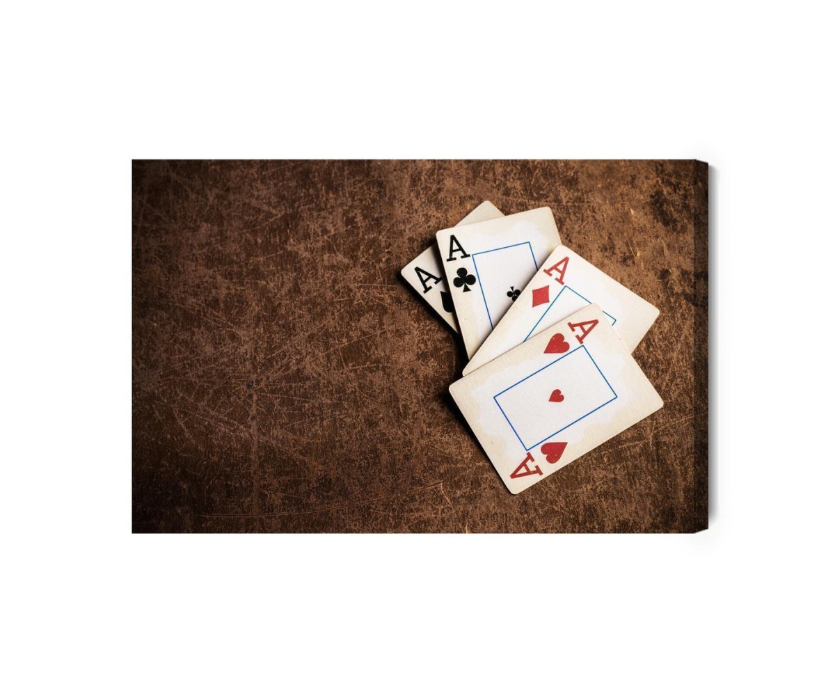 Leinwandbild Alte Spielkarten