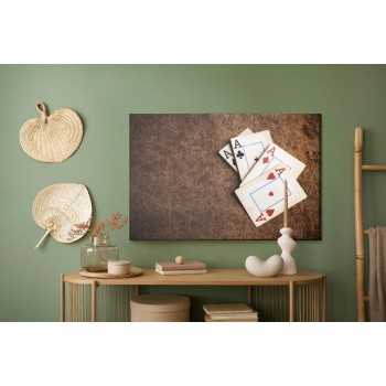Leinwandbild Alte Spielkarten