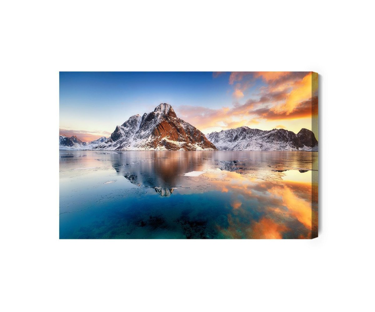 Leinwandbild Sonnenaufgang Über Dem Norwegischen Meer