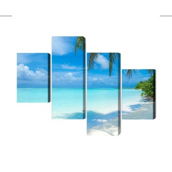 Mehrteiliges Bild Ein Strand Auf Den Malediven