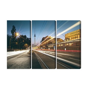 Mehrteiliges Bild Panoramablick Auf Die Straßen Von Berlin
