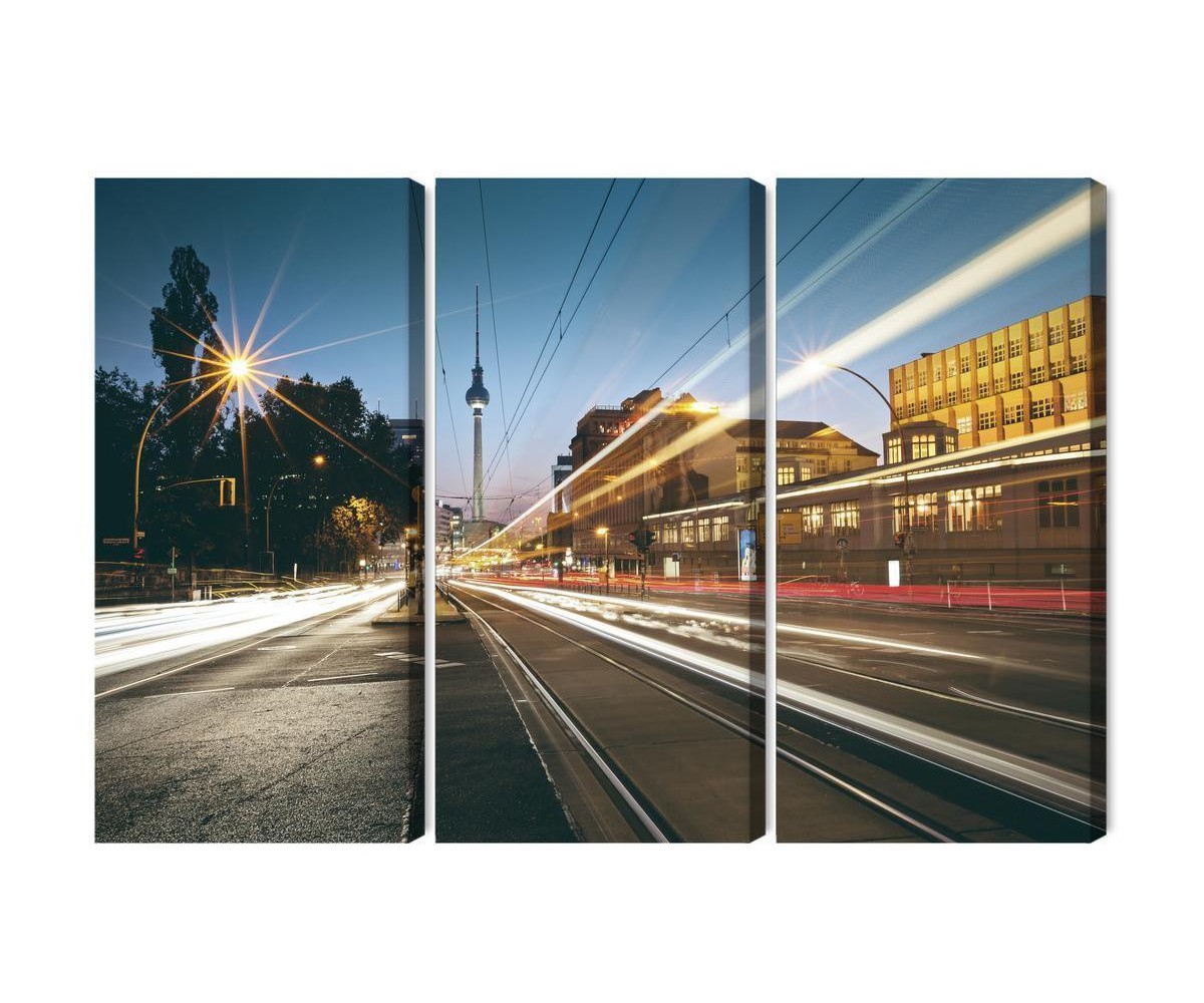 Mehrteiliges Bild Panoramablick Auf Die Straßen Von Berlin