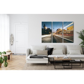 Mehrteiliges Bild Panoramablick Auf Die Straßen Von Berlin