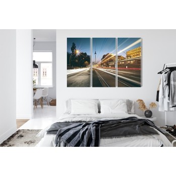 Mehrteiliges Bild Panoramablick Auf Die Straßen Von Berlin