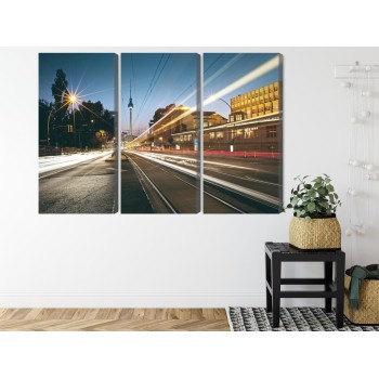 Mehrteiliges Bild Panoramablick Auf Die Straßen Von Berlin