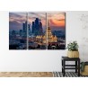 Mehrteiliges Bild Luftaufnahme Der Skyline Von Moskau