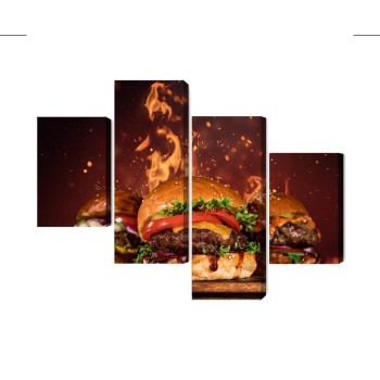 Mehrteiliges Bild Leckere Burger