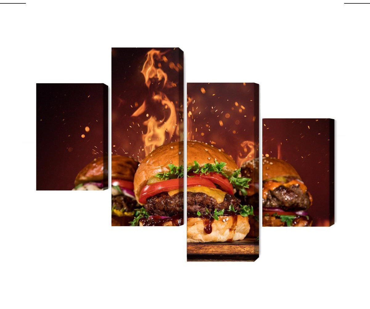 Mehrteiliges Bild Leckere Burger