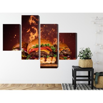 Mehrteiliges Bild Leckere Burger