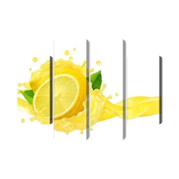 Mehrteiliges Bild Frischer Zitronensaft