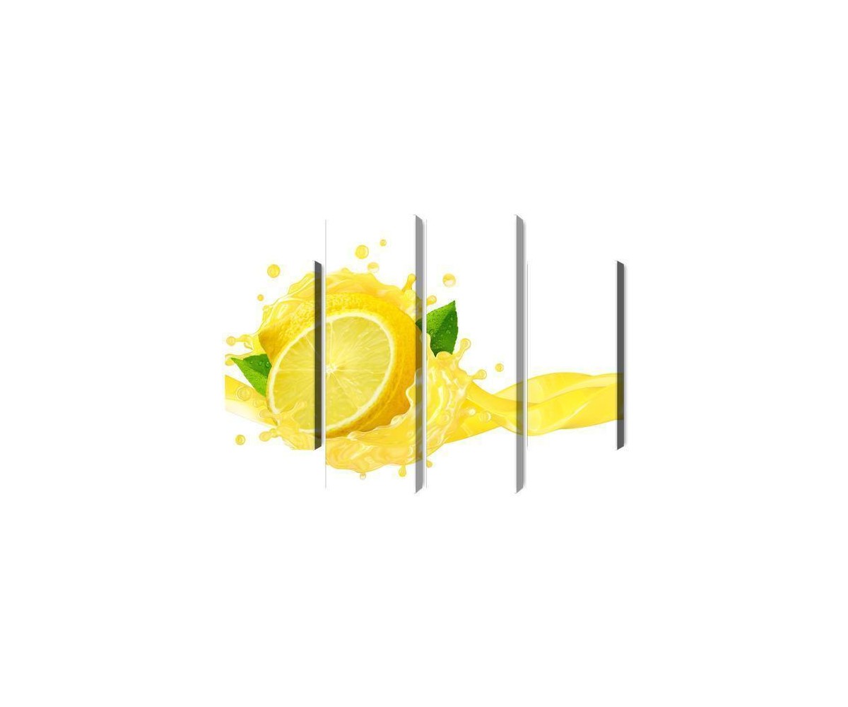 Mehrteiliges Bild Frischer Zitronensaft