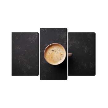 Mehrteiliges Bild Eine Tasse Frischen Kaffee