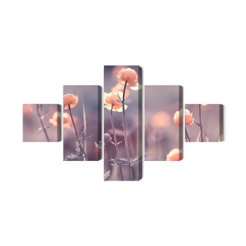 Mehrteiliges Bild Frühlingsblumen 3D