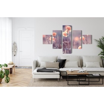 Mehrteiliges Bild Frühlingsblumen 3D