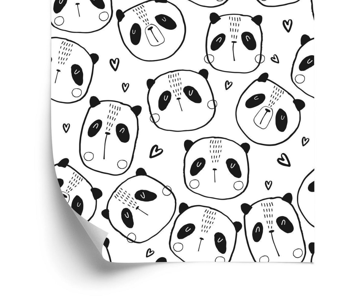 Tapete Pandas Mit Herzen