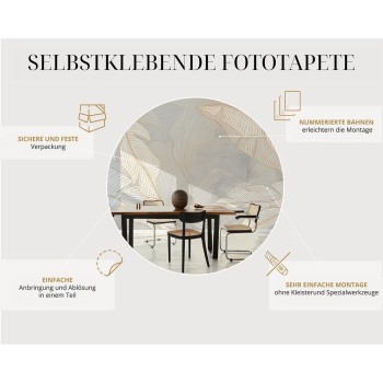 Fototapete Rund Ombregrafik Sonnenuntergang