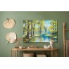 Leinwandbild Die Waldlandschaft Ist Gemalt