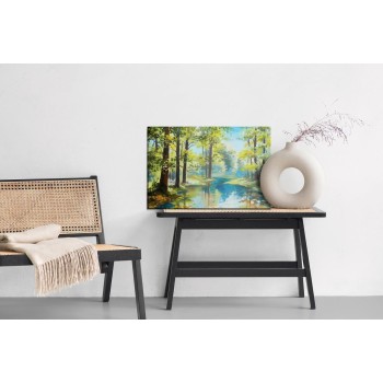 Leinwandbild Die Waldlandschaft Ist Gemalt