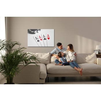 Leinwandbild Vier Asse  Um Poker Zu Spielen