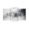 Mehrteiliges Bild Der Wald Ist In Nebel Gehüllt