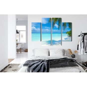 Mehrteiliges Bild Ein Strand Auf Den Malediven