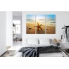 Mehrteiliges Bild Seestern Am Strand 3D