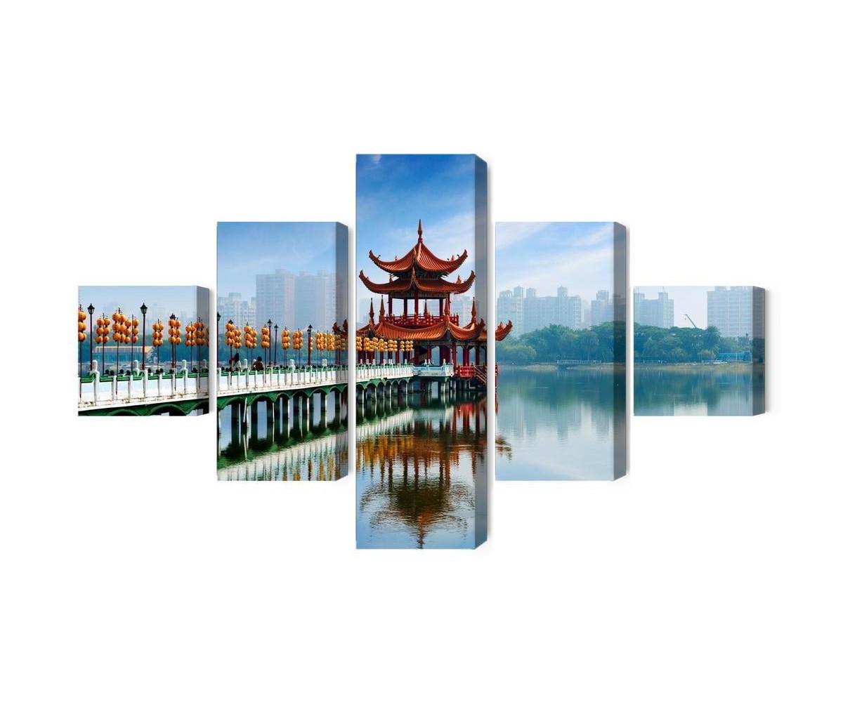Mehrteiliges Bild Die Berühmte Touristenattraktion Von Kaohsiung