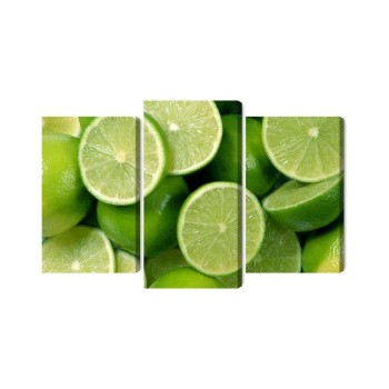 Mehrteiliges Bild Limettenhälften