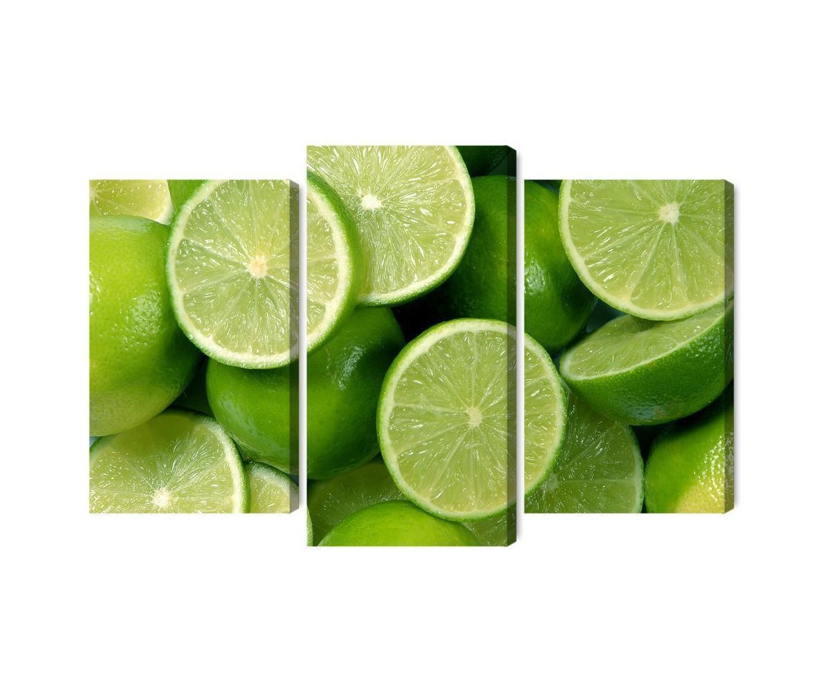 Mehrteiliges Bild Limettenhälften