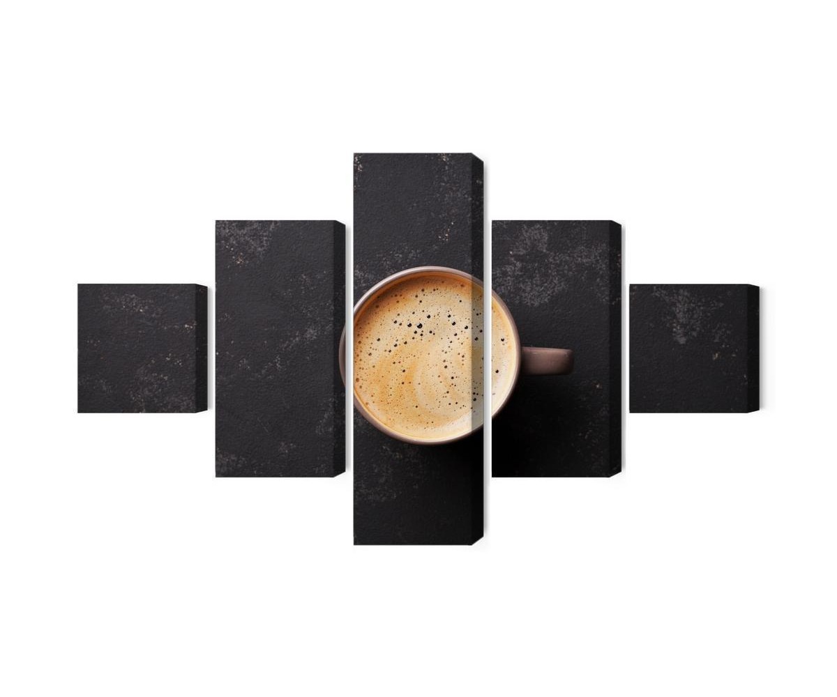 Mehrteiliges Bild Eine Tasse Frischen Kaffee