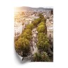 Poster Blick Auf La Rambla In Barcelona Bei Sonnenuntergang