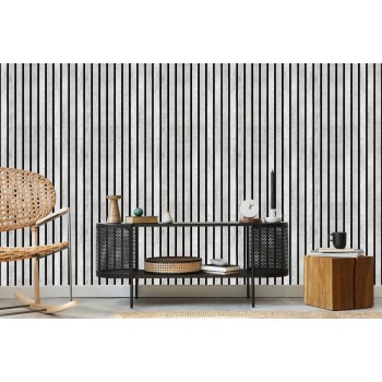 Tapete Lamellen Imitieren Weißes Holz