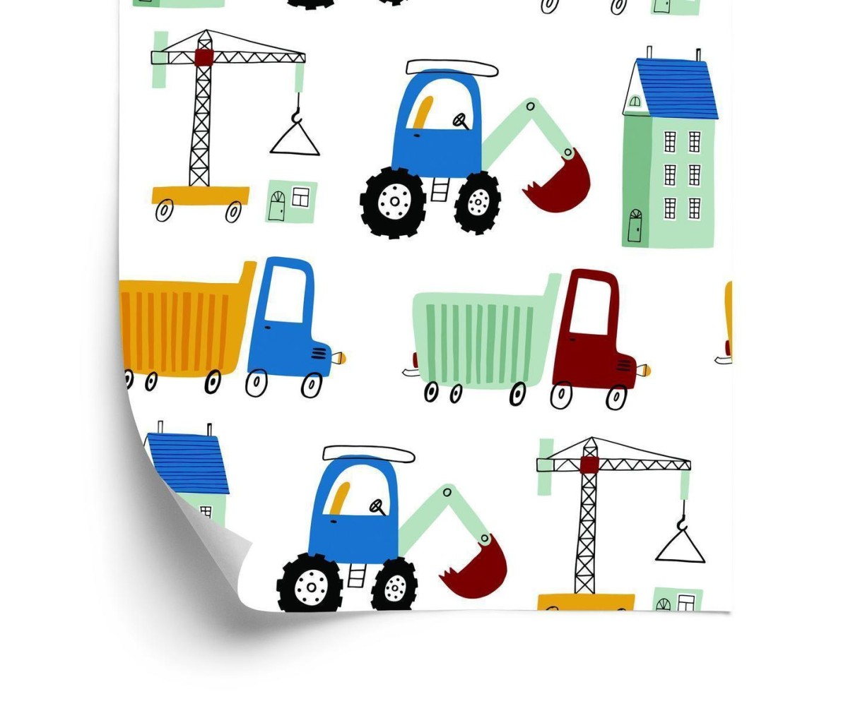 Tapete Bagger Auf Der Baustelle