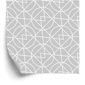 Tapete Geometrische Abstraktion In Grautönen
